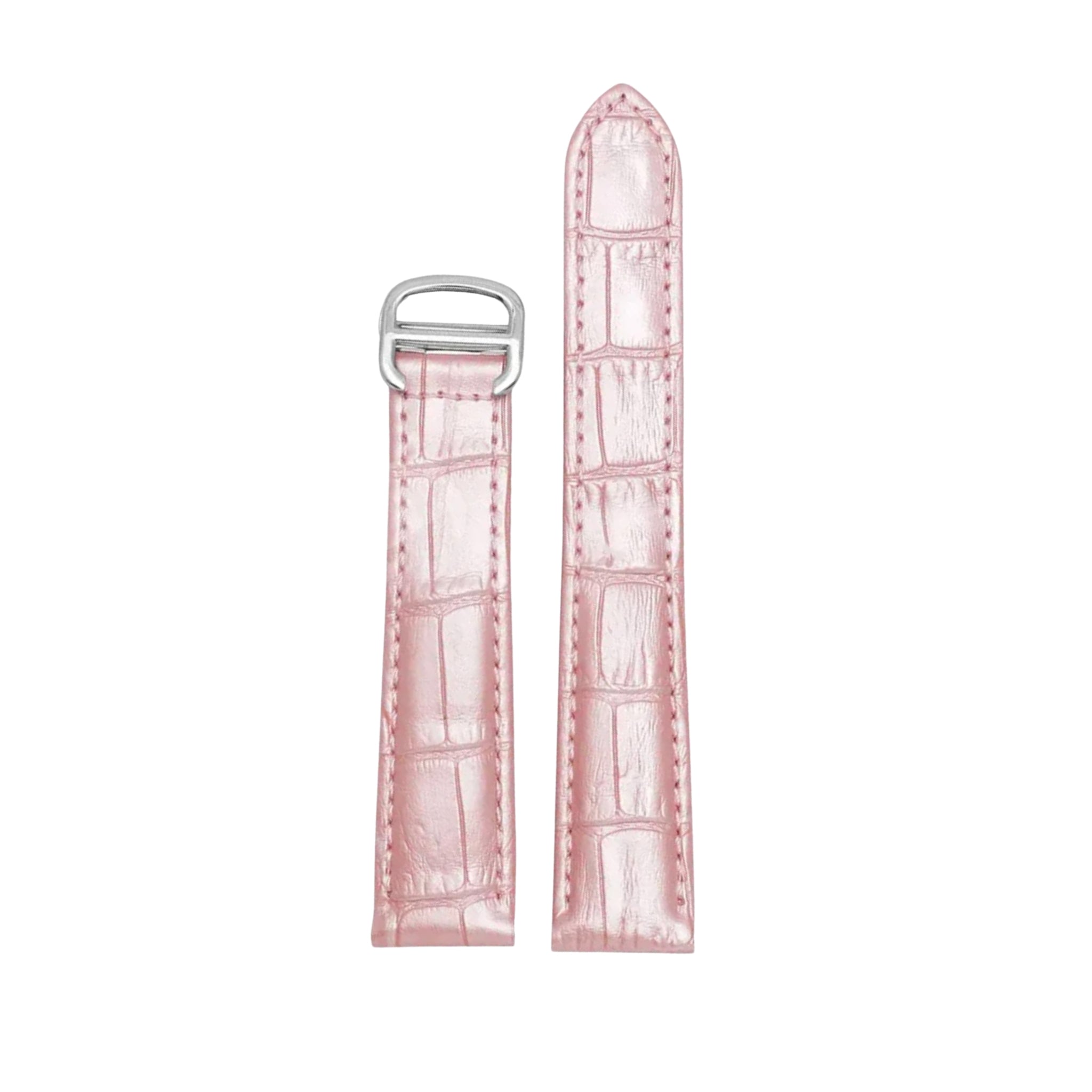 Leather Strap - For Cartier Tank - Pink - Helvetus