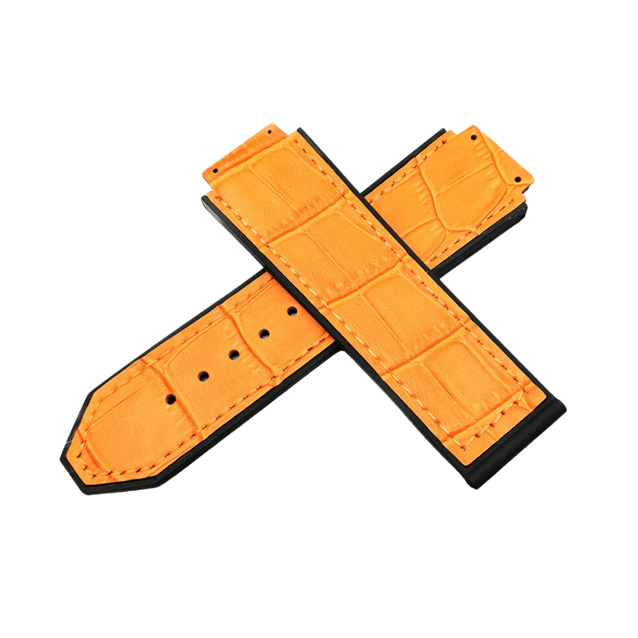 Leather Strap - For Hublot Big Bang 44mm - Orange - Helvetus