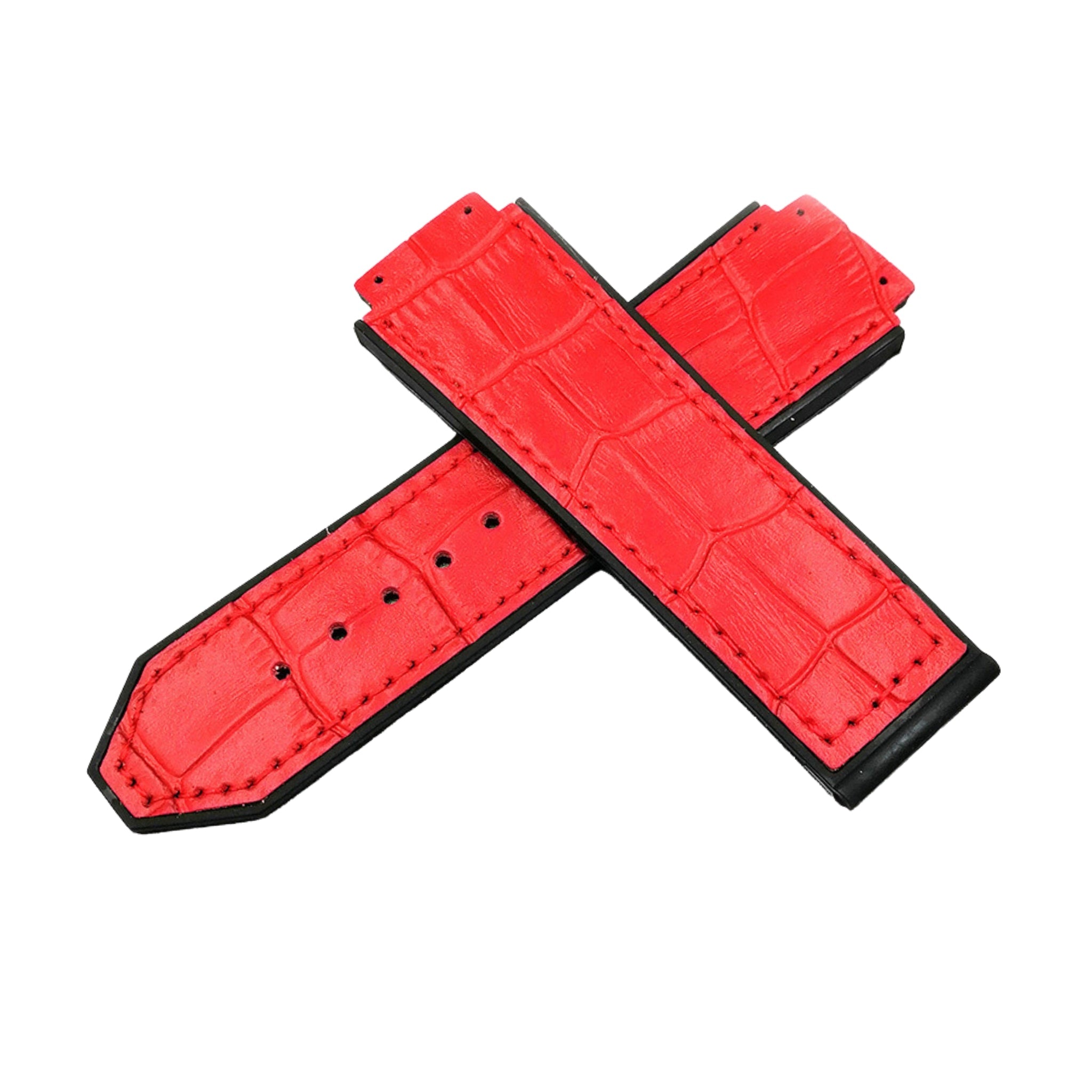 Leather Strap - For Hublot Big Bang 44mm - Red - Helvetus