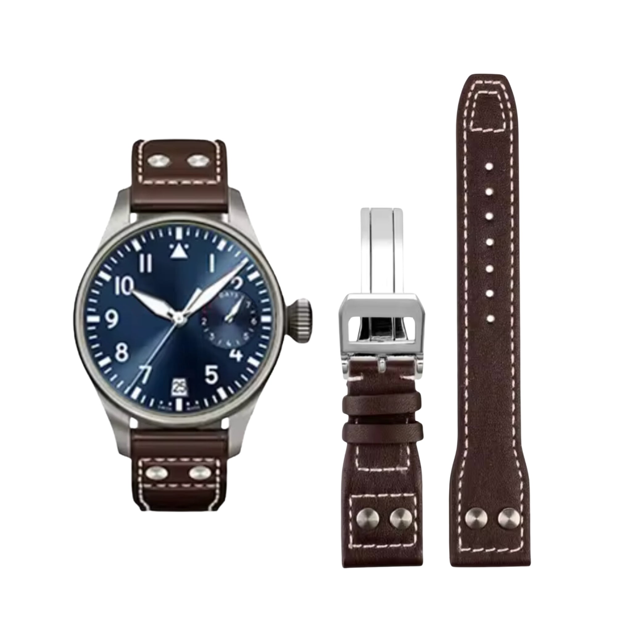 Leather Strap - For IWC Pilot - Brown - Helvetus