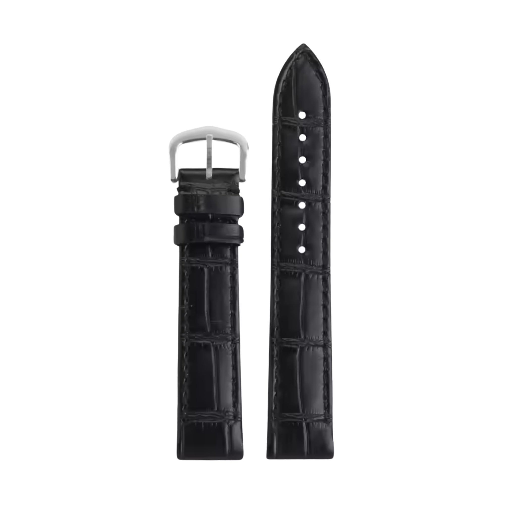 Leather Strap - For Jaeger - LeCoultre (JLC) Reverso - Black - Helvetus