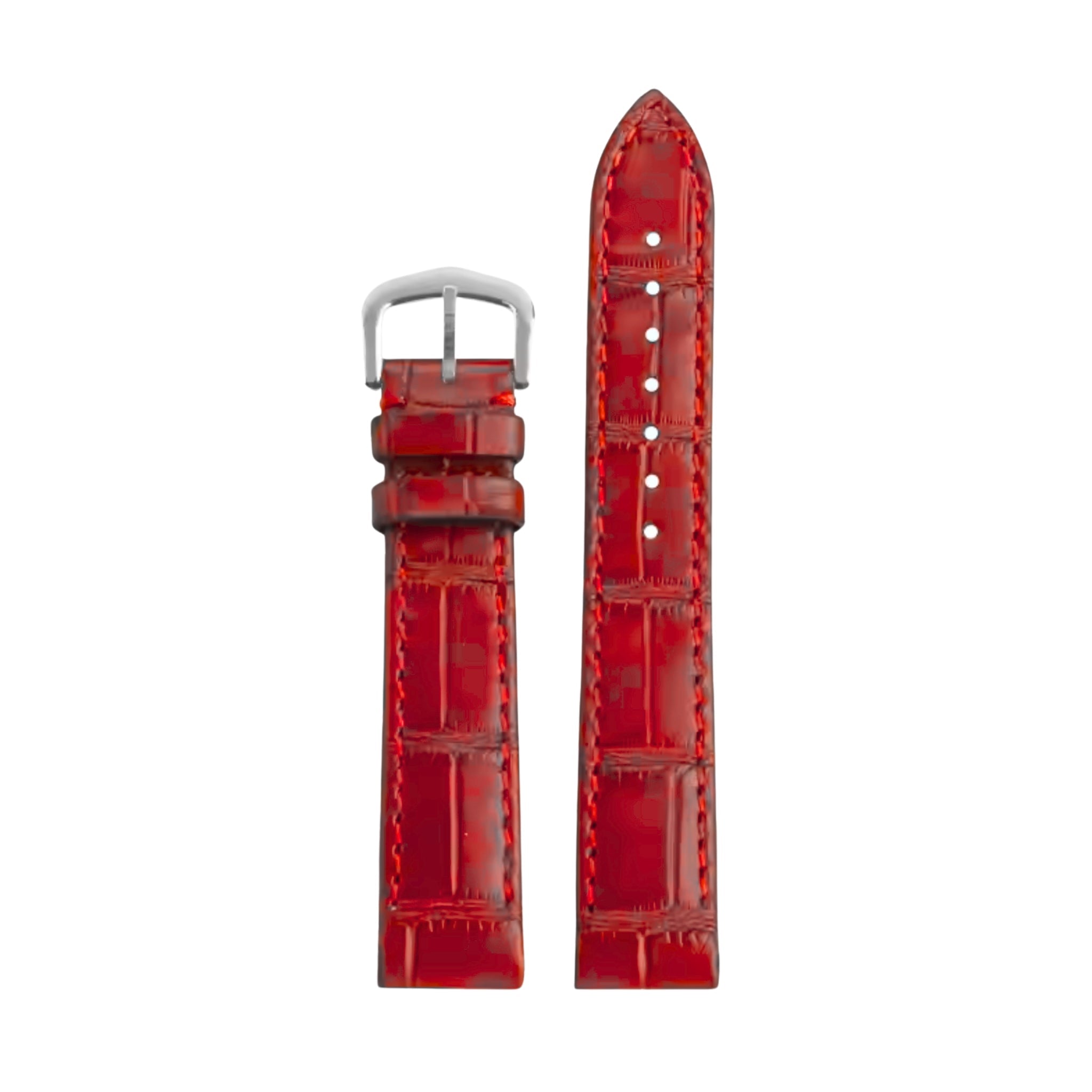 Leather Strap - For Jaeger - LeCoultre (JLC) Reverso - Red - Helvetus
