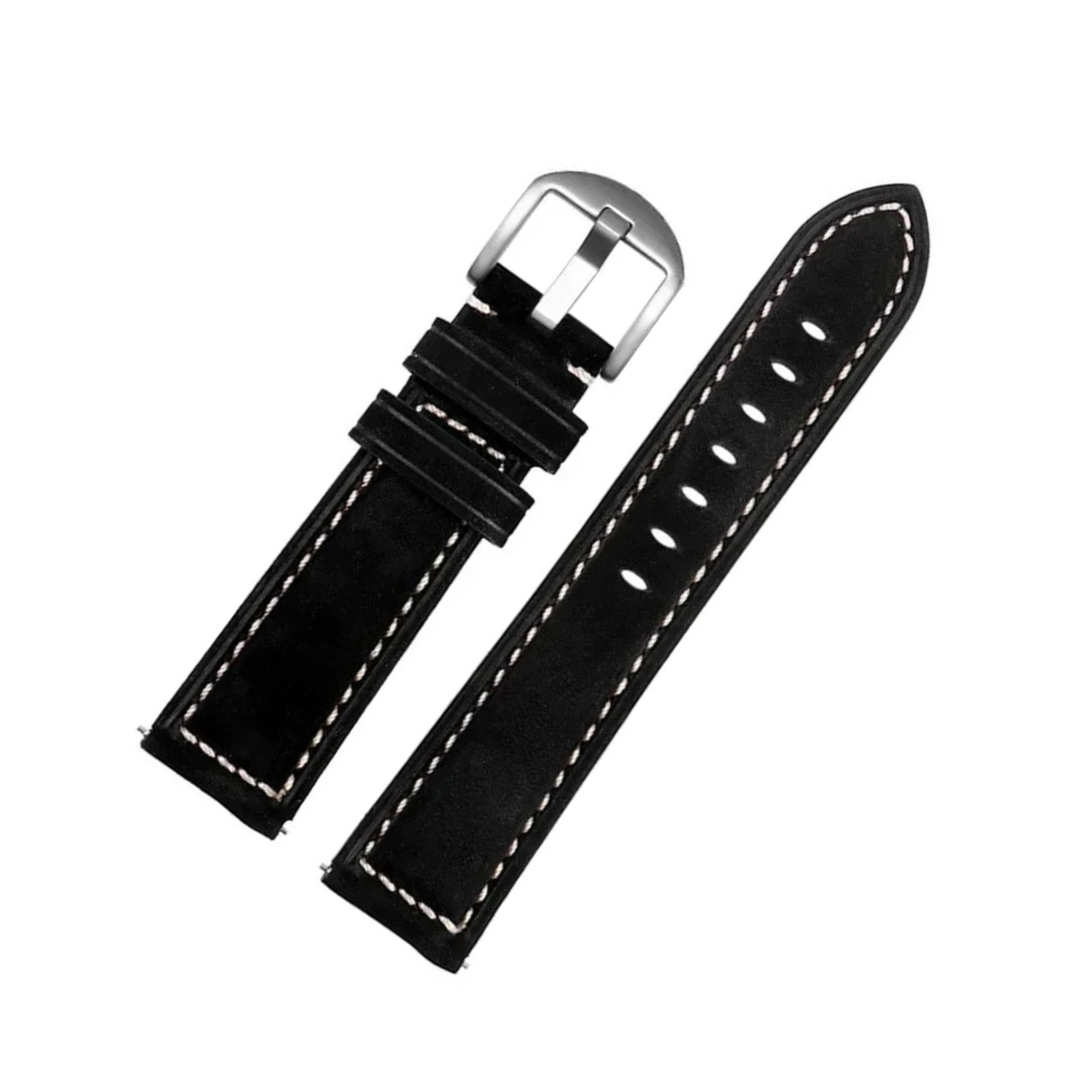 Leather Strap for MoonSwatch - Black - Helvetus