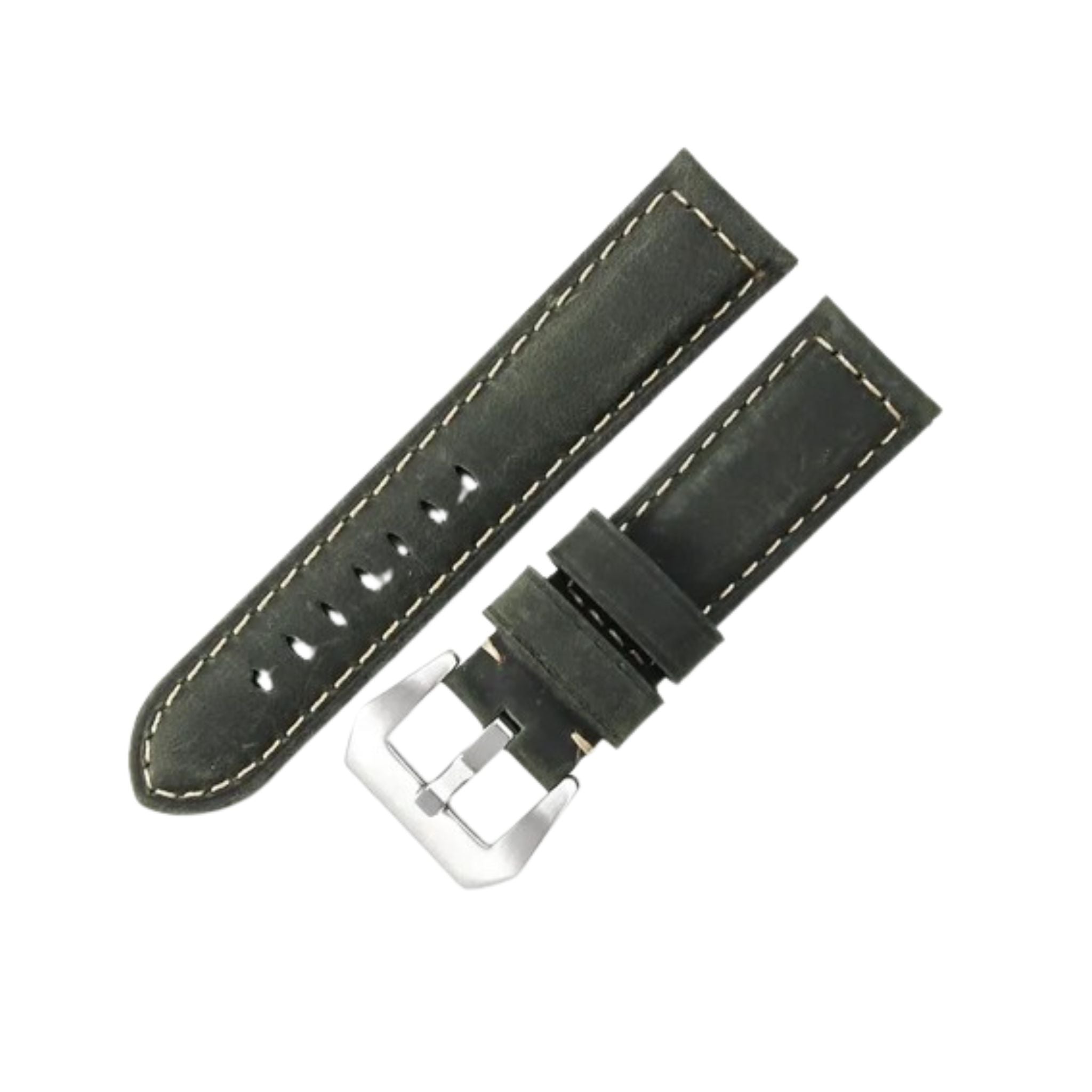 Leather Strap - For Panerai - Olive Green - Helvetus