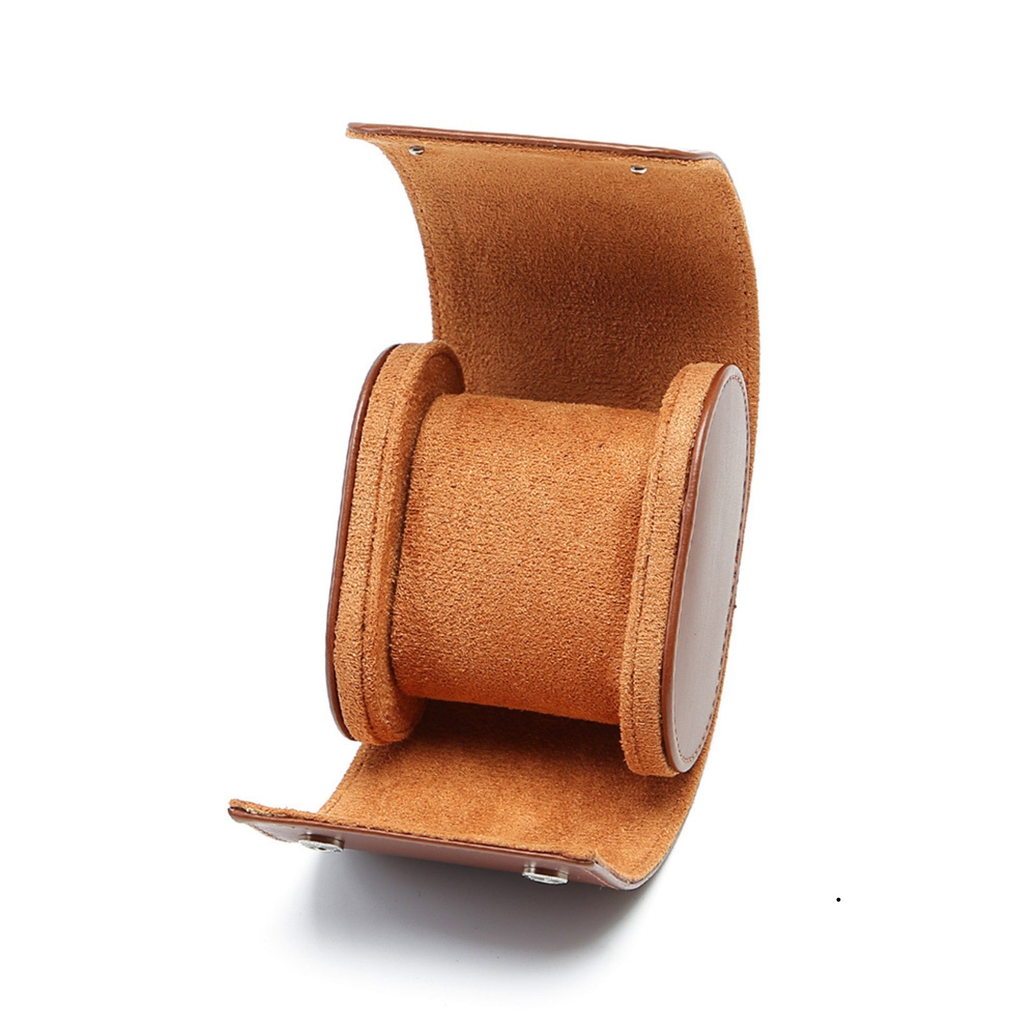 Leather Watch Roll - Single Travel Roll - Brown - Helvetus