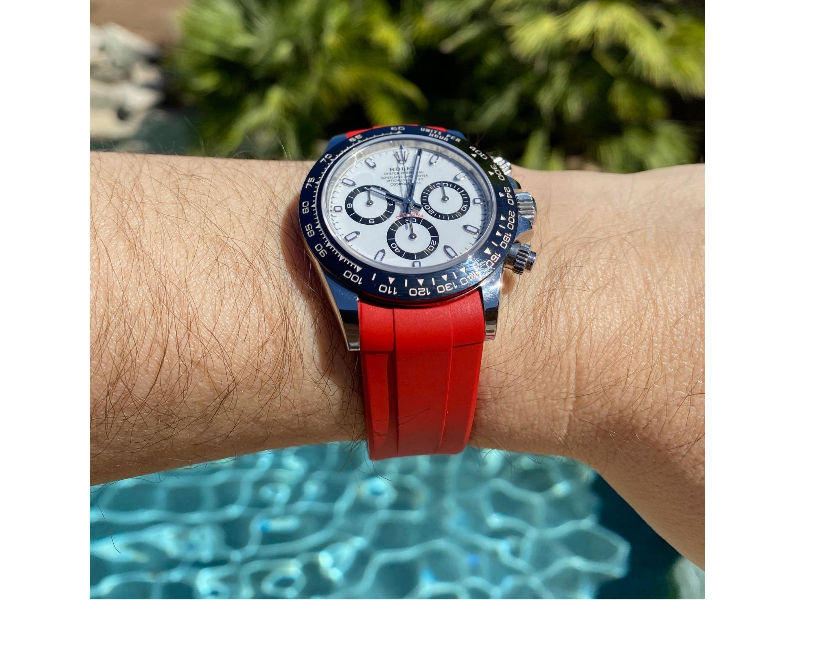 red rolex daytona watch strap