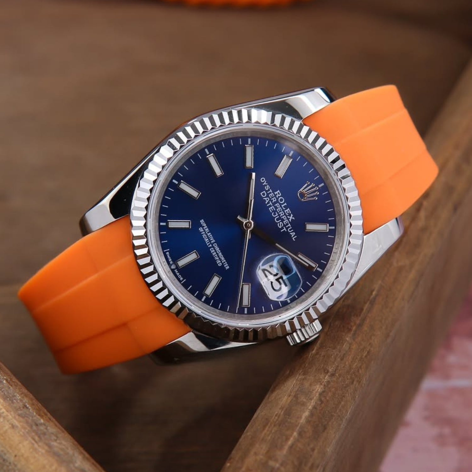 Deployant Strap - For Rolex Datejust 41mm - Orange