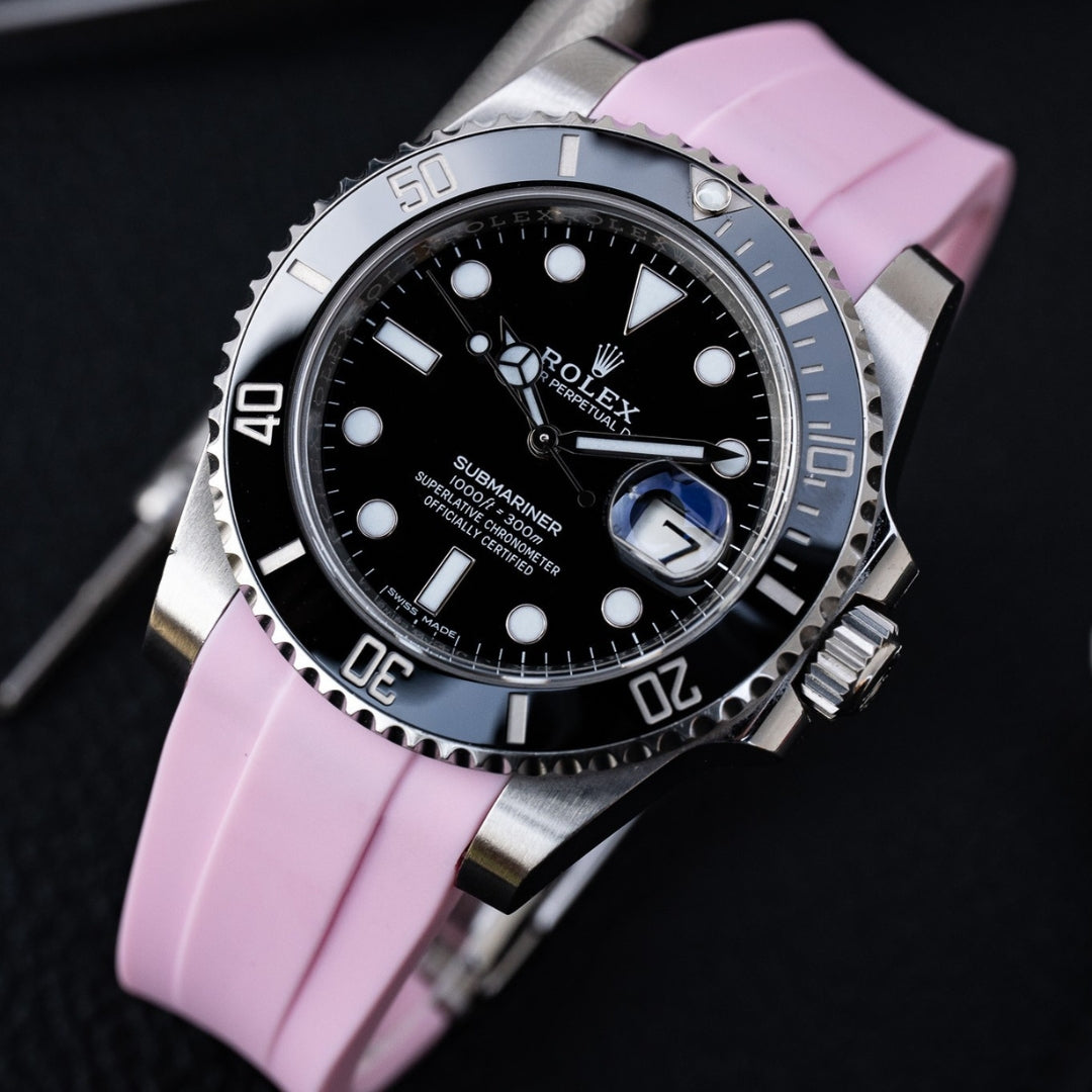 Rubber Strap - For Rolex Submariner - Pink