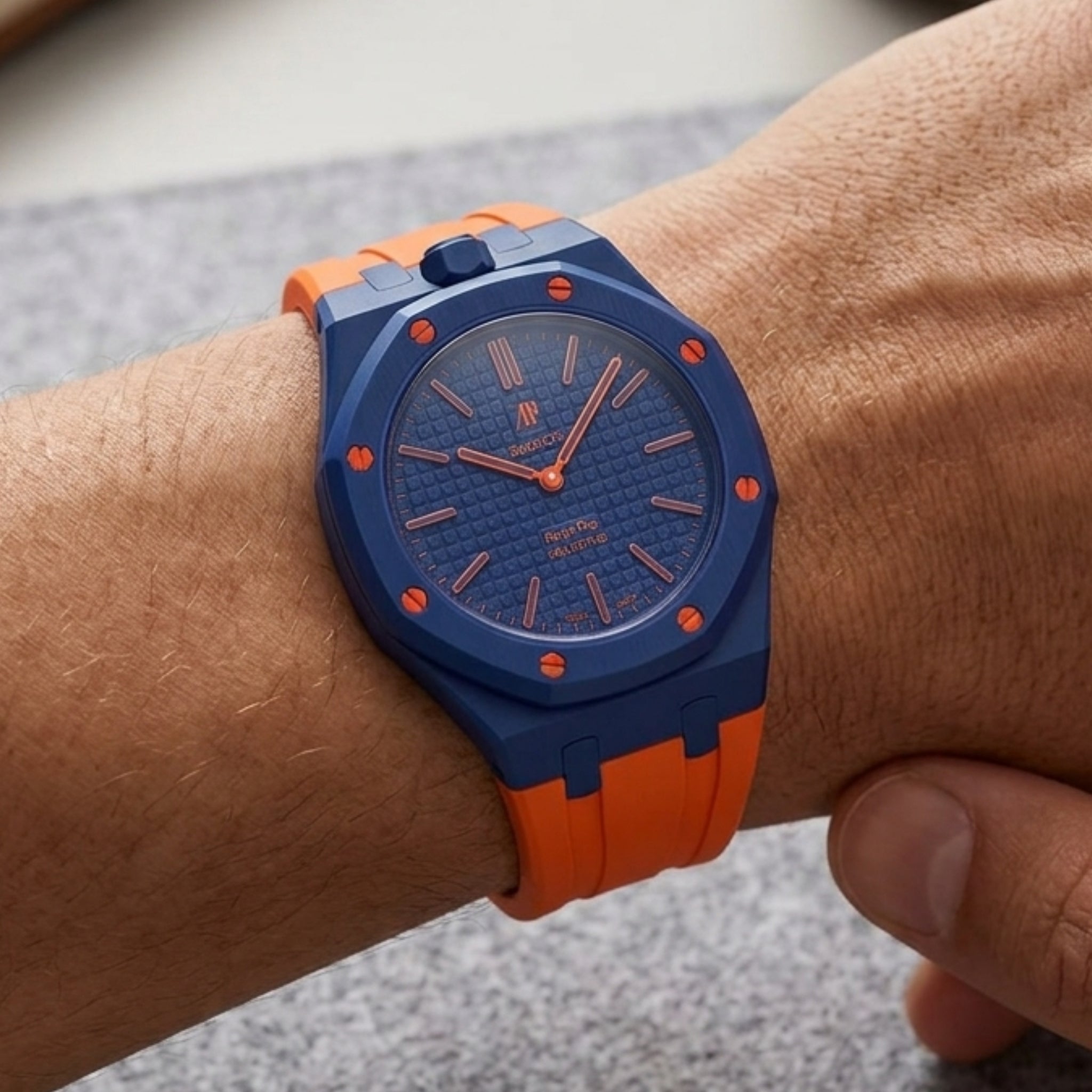 Royal Pop Wrist Strap & Case — For Orenji Hachi (Lépine, Crown at 12) - Helvetus