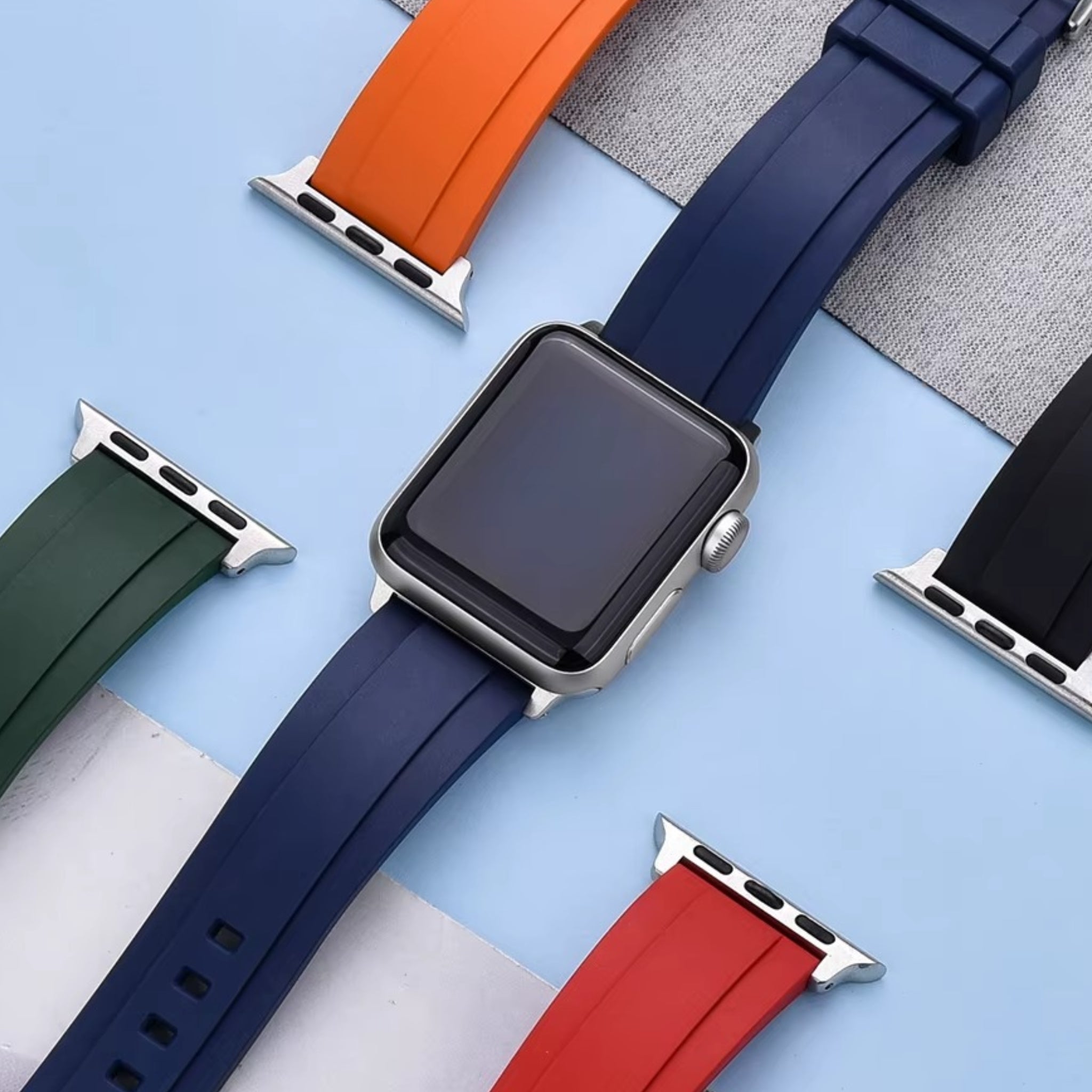 Rubber Strap - For all Apple Watch Models - Navy Blue - Helvetus