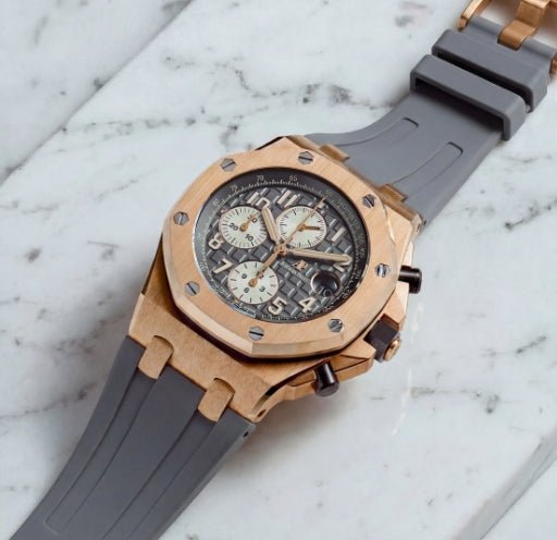 Rubber Strap - For all Audemars Piguet Offshore 42mm - Grey - Helvetus