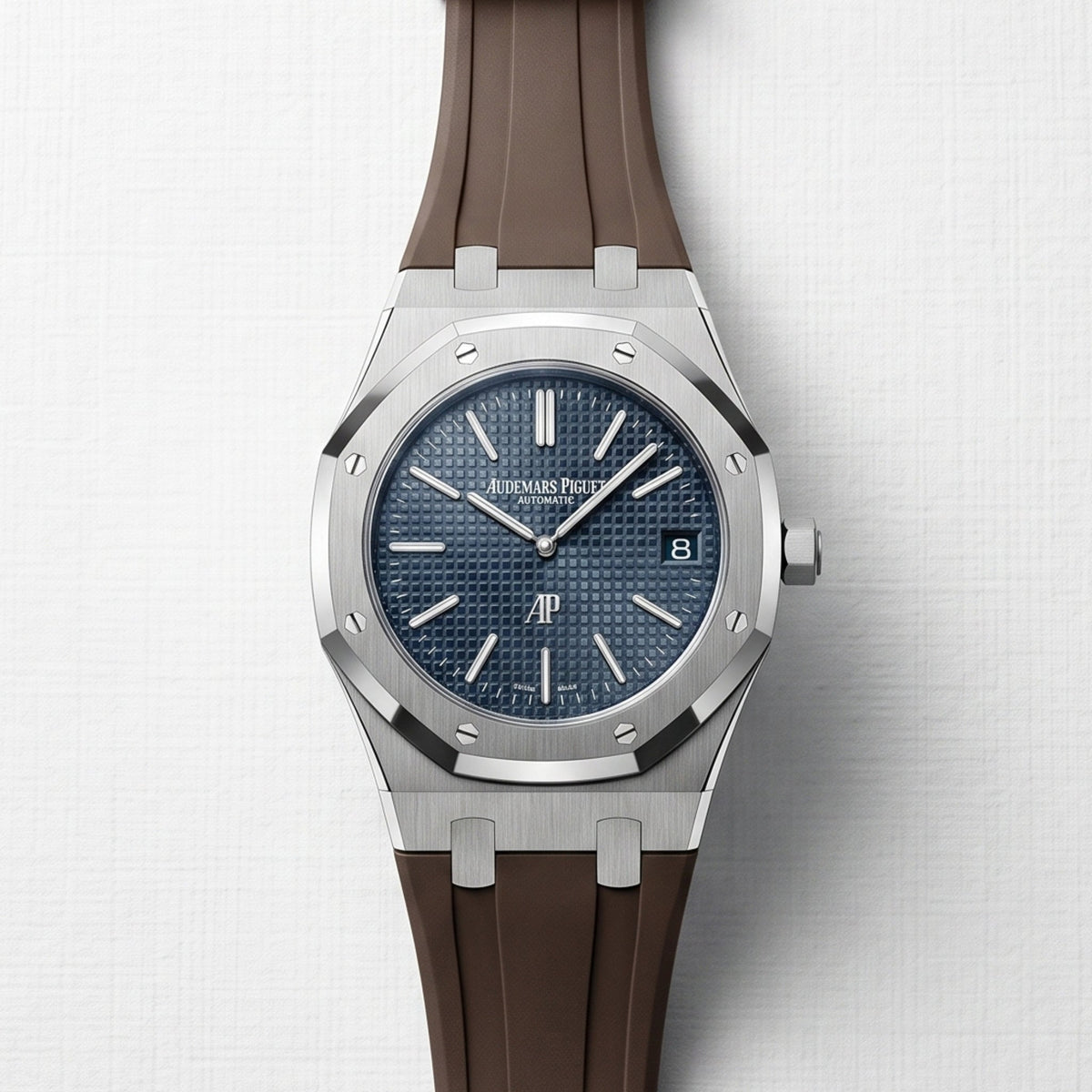 Rubber Strap - For all Audemars Piguet Royal Oak 39mm - Brown - Helvetus
