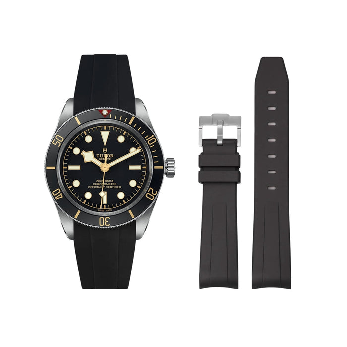 Rubber Strap - For all Tudor Black Bay Models - Black - Helvetus