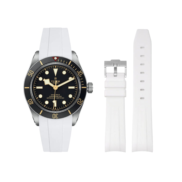 Rubber Strap - For all Tudor Black Bay Models - White - Helvetus