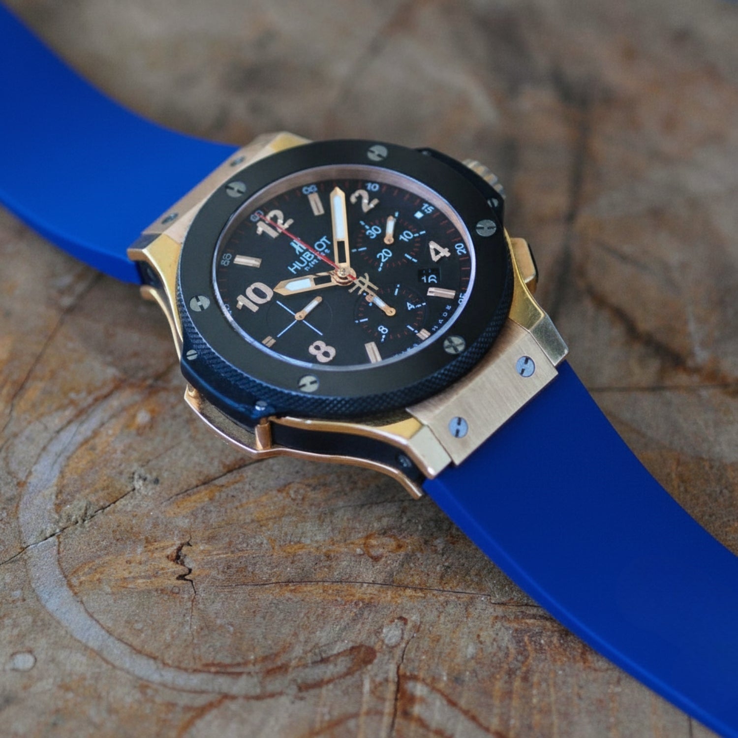 Rubber Strap - For Hublot Big Bang 44mm - Blue - Helvetus