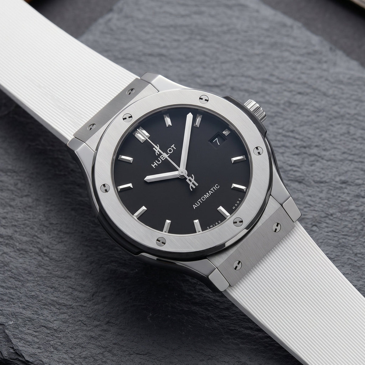 Rubber Strap - For Hublot Classic Fusion - White - Helvetus