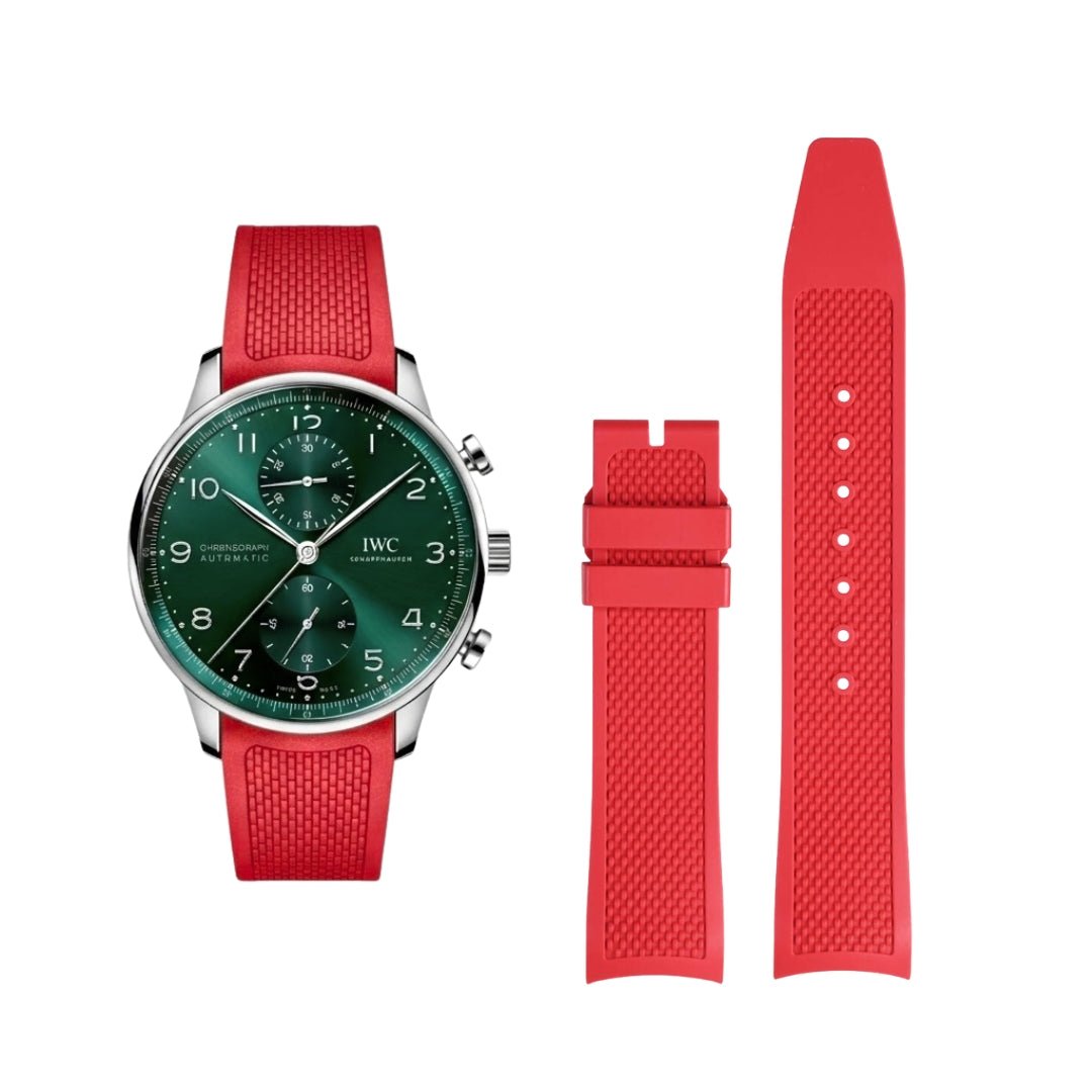 Rubber Strap - For IWC Portugieser - Red - Helvetus