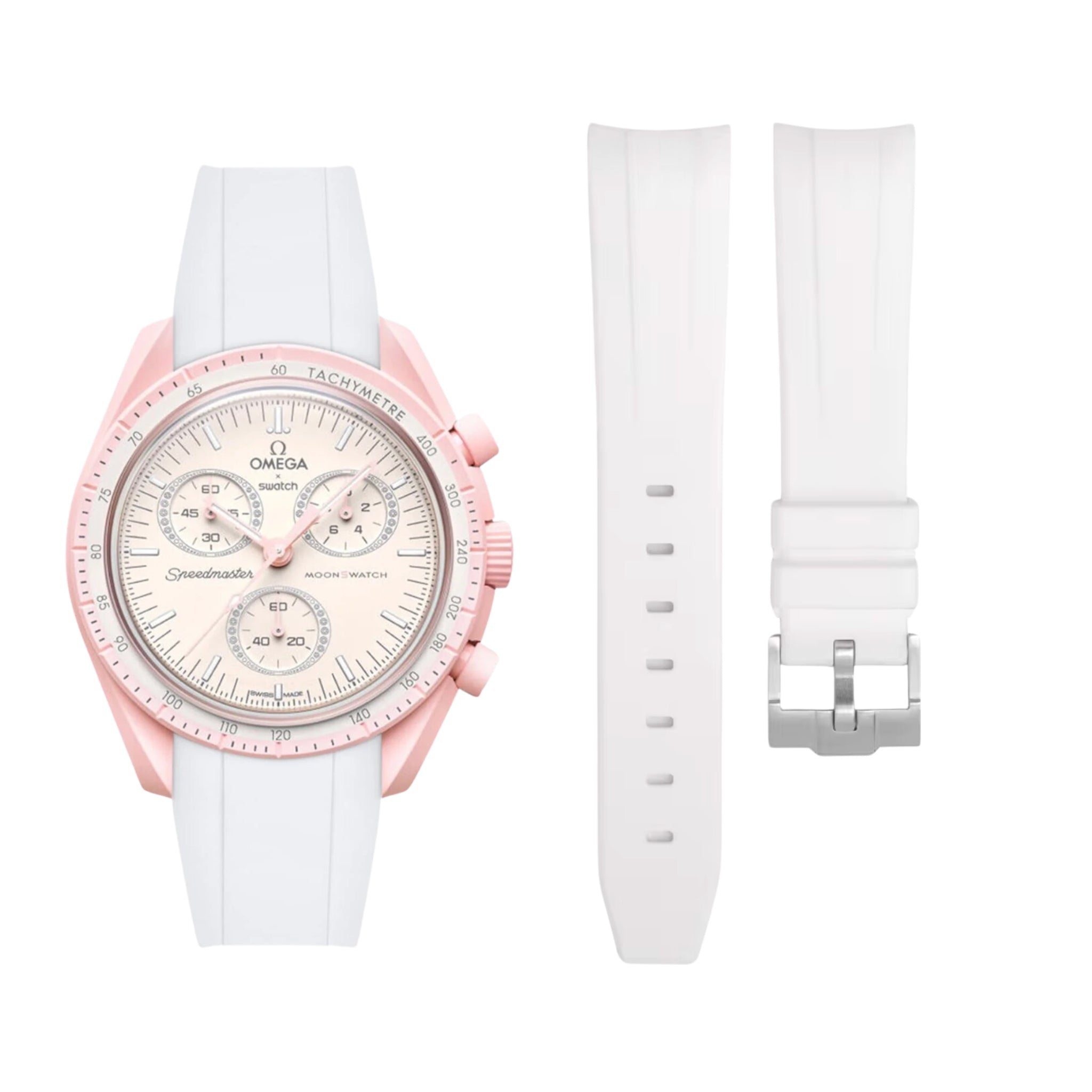 Rubber Strap - For Mission to Venus | Omega X Swatch | MoonSwatch - White - Helvetus