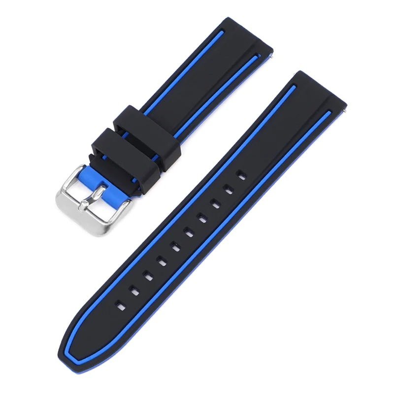 Rubber Strap - For MoonSwatch Mission to Neptune - Blue/Black - Helvetus