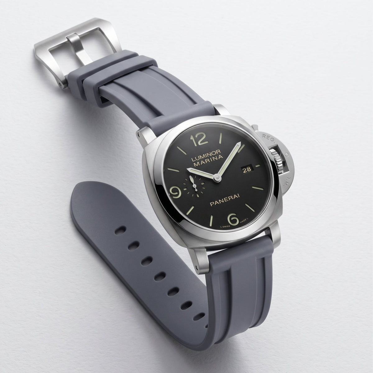 Rubber Strap - For Panerai - Grey - Helvetus