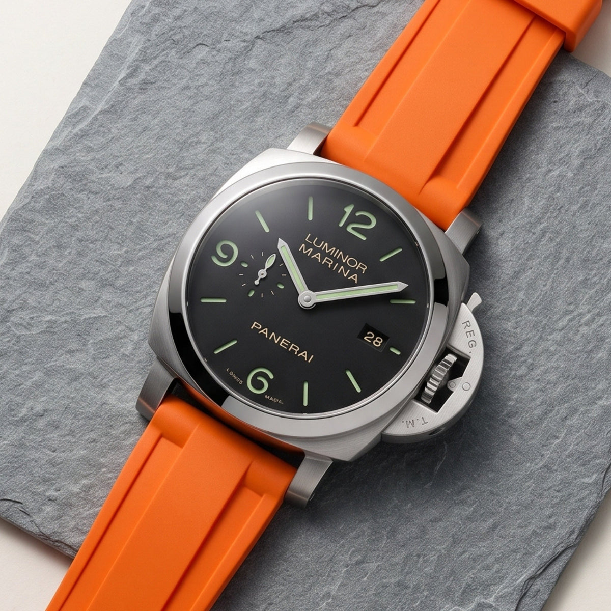Rubber Strap - For Panerai - Orange - Helvetus