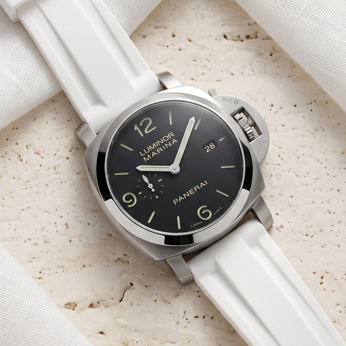 Rubber Strap - For Panerai - White - Helvetus