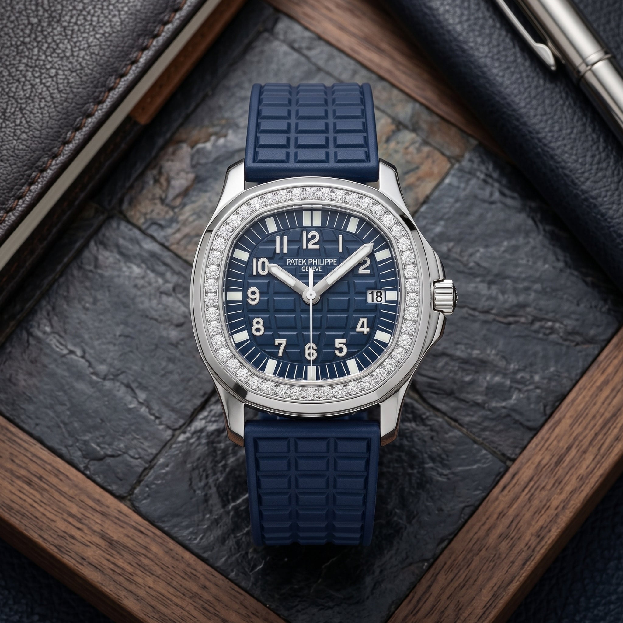 Rubber Strap - For Patek Philippe Aquanaut 5067A-001, 5065, 5066, 5064, 5068R & More - Blue - Helvetus