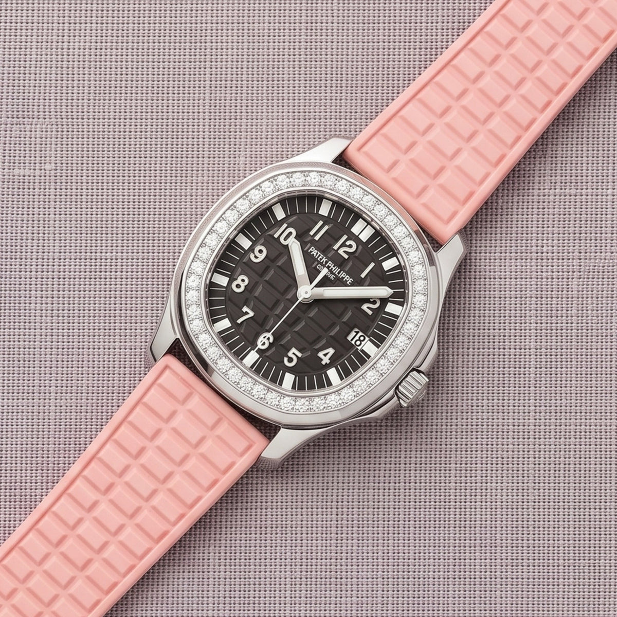 Rubber Strap - For Patek Philippe Aquanaut 5067A-001, 5065, 5066, 5064, 5068R & More - Pink - Helvetus