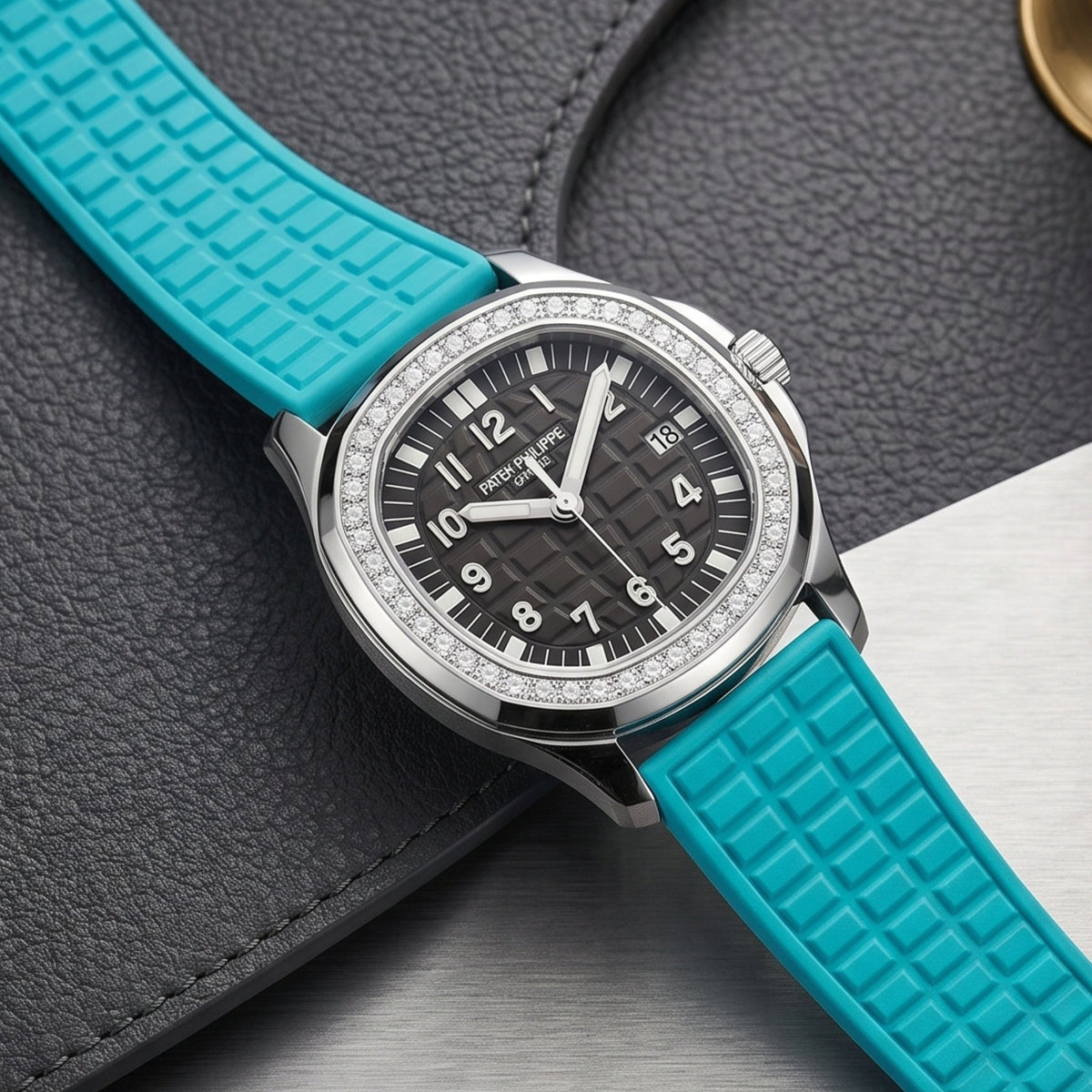 Rubber Strap - For Patek Philippe Aquanaut 5067A-001, 5065, 5066, 5064, 5068R & More - Turquoise - Helvetus
