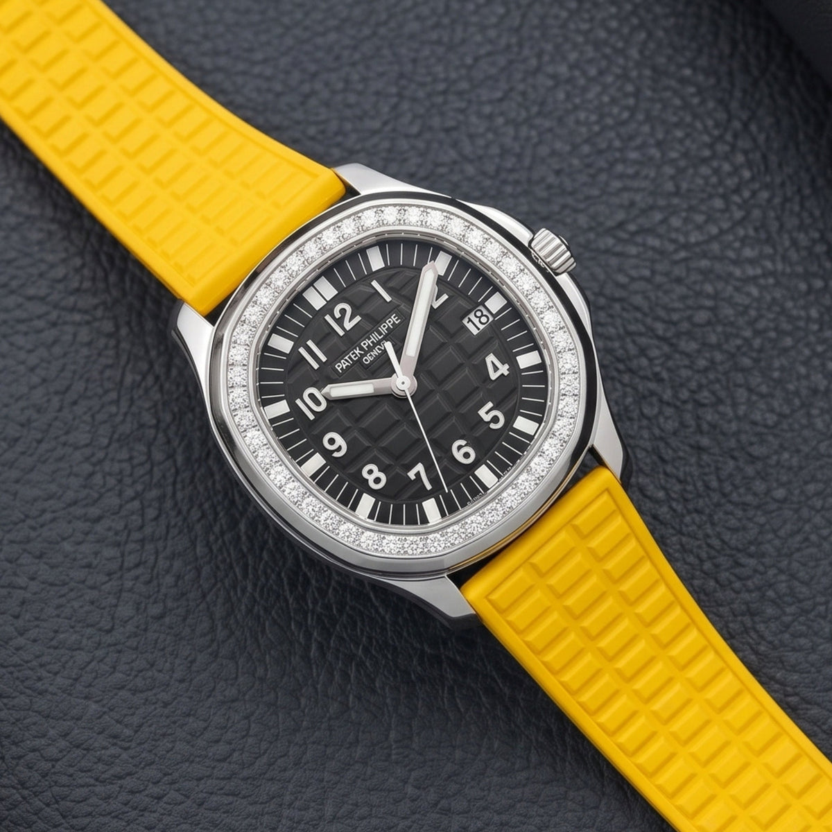 Rubber Strap - For Patek Philippe Aquanaut 5067A-001, 5065, 5066, 5064, 5068R & More - Yellow - Helvetus
