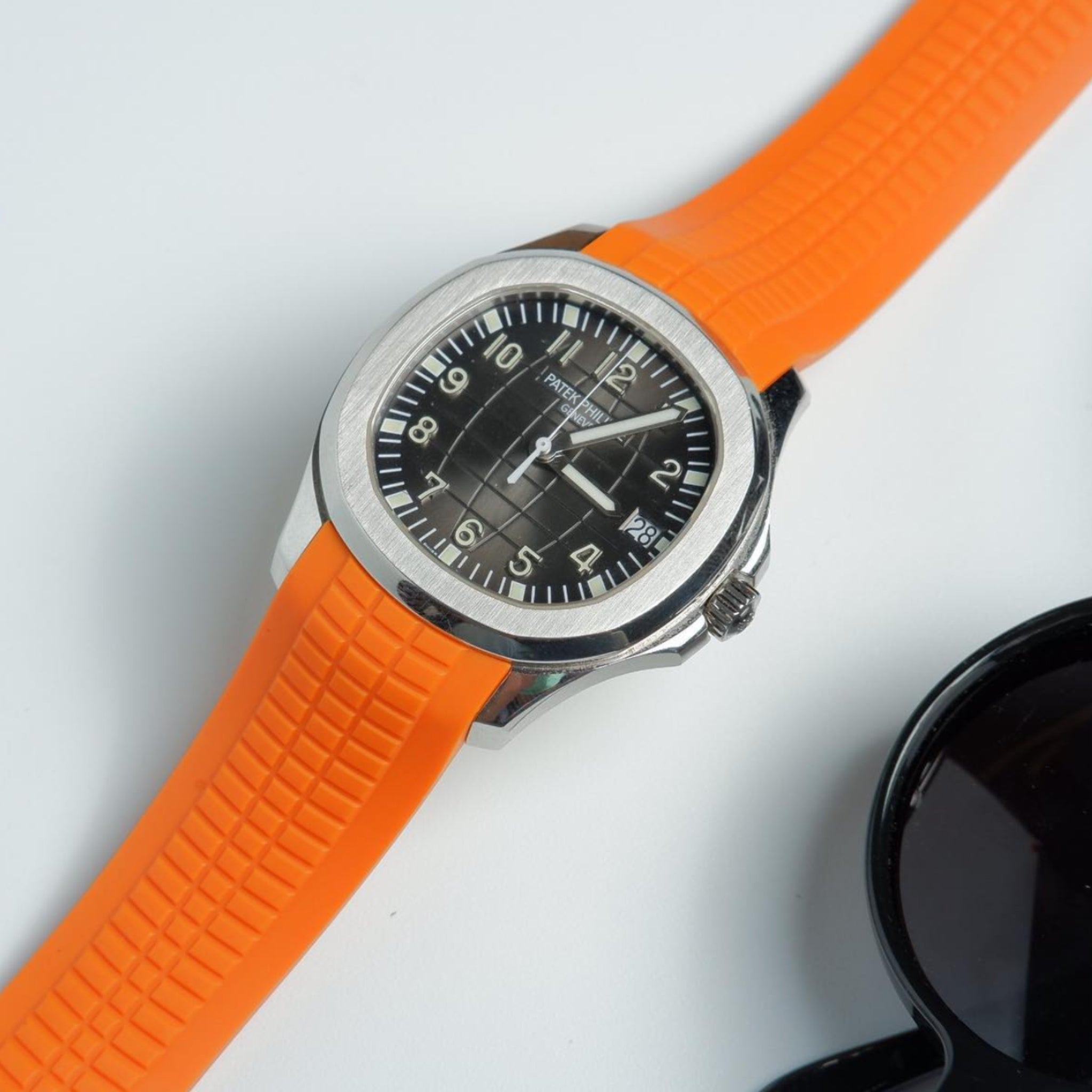 Rubber Strap - For Patek Philippe Aquanaut - Orange - Helvetus