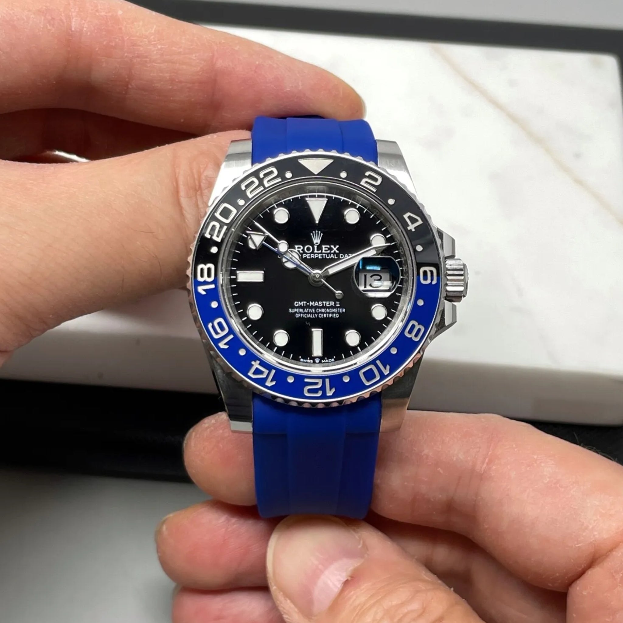 Rubber Strap - For Rolex GMT - Master II - Blue - Helvetus