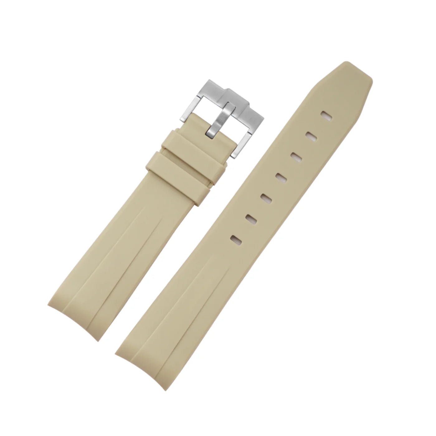 Rubber Strap - For Rolex Yacht - Master II - Beige - Helvetus