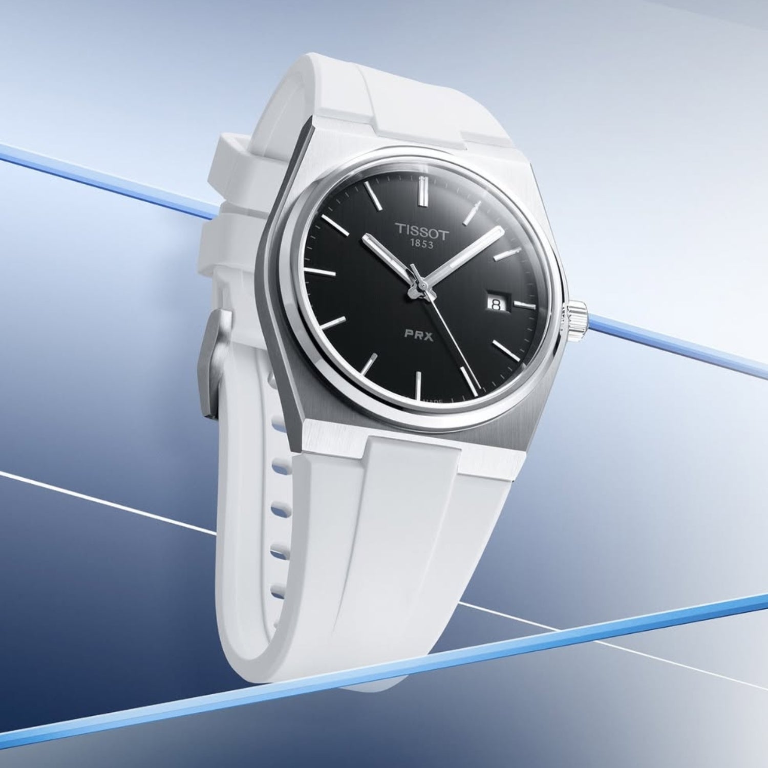 Rubber Strap - For Tissot PRX - White - Helvetus