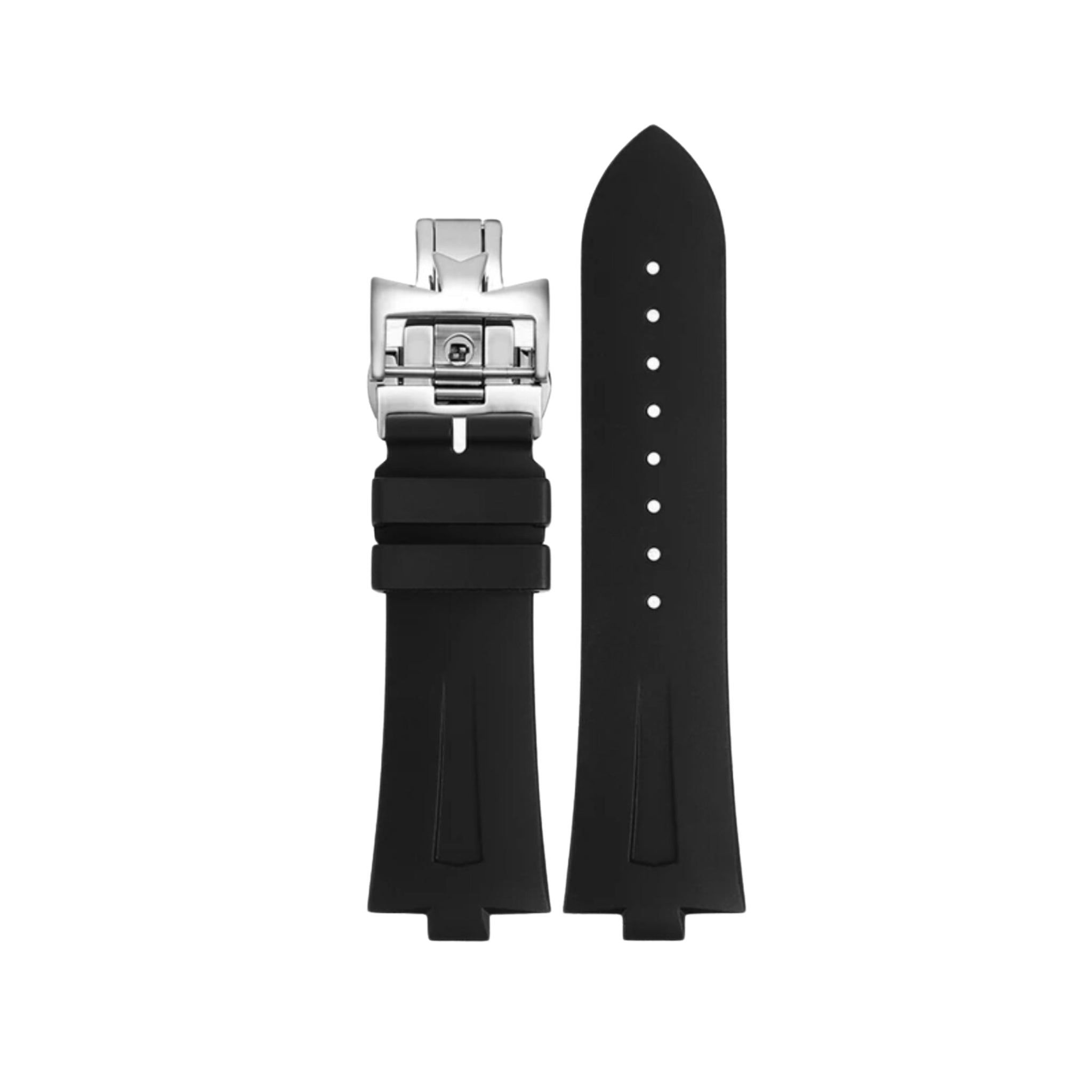 Rubber Strap - For Vacheron Constantin Overseas 25mm - Black - Helvetus