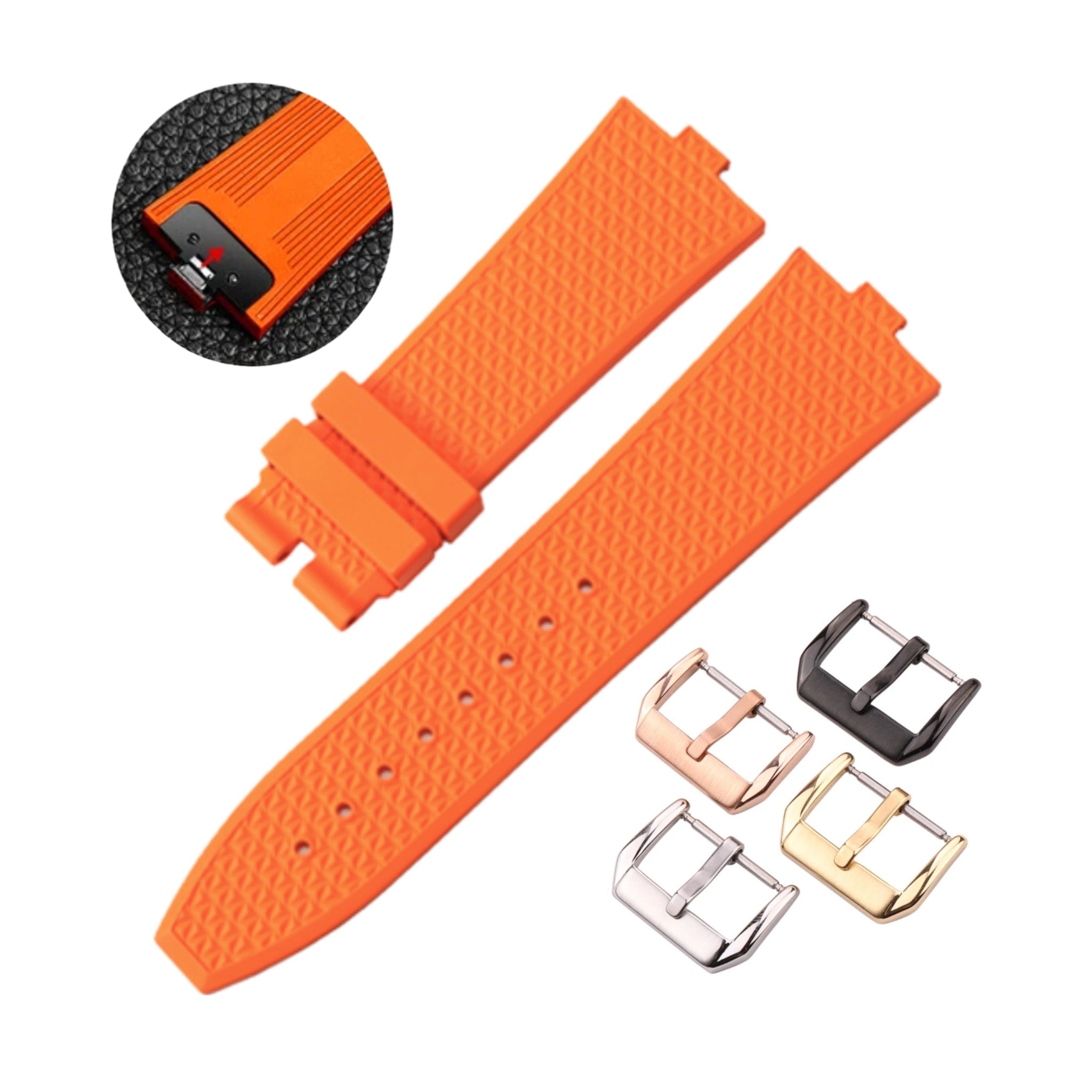 Rubber Strap - For Vacheron Constantin Overseas - Orange - Helvetus