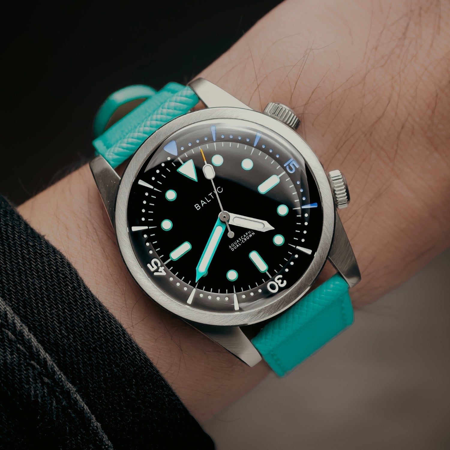 Turquoise Leather Watch Strap – Handcrafted Replacement Band – Helvetus® - Helvetus